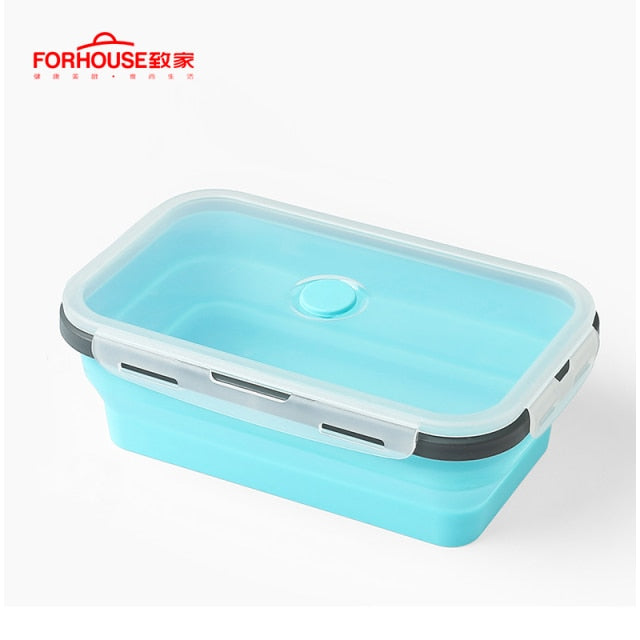 Bpa-free Silicone Collapsible Lunch Box - Portable Food Storage